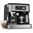 Chefman Coffee Maker Espresso Machine Combo, 8-in-1 Coffee Station with Automatic Milk Frother for Lattes, Cappuccinos, Macchiatos, 20-Bar Pump, 12-Cup Carafe & 3L Water Tank - Black